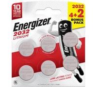 Lot de 6 piles Lithium CR2032 3V Energizer