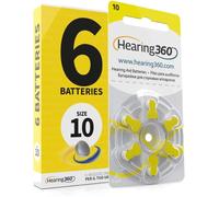 Lot de 6 piles Modèle 10 Jaune (PR70)-1 lot de 6 piles pour appareils auditifs 1,45 V-Piles acoustiques Rayovac Varta Extra
