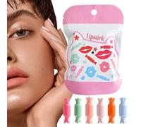 Lot de 6 pilules de rouge à lèvres mates - Taille voyage - 6 crayons à lèvres veloutés hautement pigmentés - de gloss, couleur mate et mignonne pour anniversaire