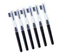 Lot de 6 pinceaux à cils avec curling séparant et coiffant - Pinceaux compacts pour trousse de maquillage