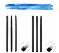 Lot de 6 pinceaux à encre détaillée pour la fabrication de cartes, 2 types de tête, outil de mélange pour le mélange d'encre, utilisation avec des pochoirs complexes, avec de petits détails