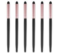 Lot de 6 pinceaux à estomper pour fard à paupières, pinceau pointu, applicateur de pointe réutilisable, outil de maquillage professionnel pour fard à paupières, sourcils, crème liquide, anti-cernes
