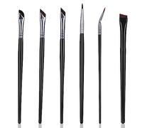 Lot de 6 pinceaux à eye-liner, pinceaux pour fard à paupières, pinceau à sourcils courbé fin, pinceau professionnel pour maquillage précis pour eye-liner, sourcils, cosmétique débutant