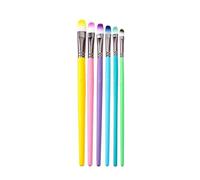 Lot de 6 pinceaux à poils ronds et pointus en nylon pour acrylique, aquarelle, huile, gouache, visage, nail art, peinture à cheveux, pinceaux aquarelle, pinceaux de peinture à l'huile, acrylique