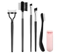 Lot de 6 pinceaux à sourcils pliables Start Makers - Séparateur de cils - Brosse à mascara - Pinceaux de maquillage pour les yeux - Outil de maquillage professionnel