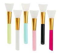 Lot de 6 pinceaux applicateurs de masque pour le visage, lotion pour le corps, lotion pour le corps, masque à l'argile, masque à faire soi-même (rose, bleu, rose, noir, blanc, jaune)