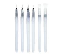 Lot de 6 pinceaux aquarelle pour crayons de couleur solubles dans l'eau, marqueurs à base d'eau, peintures aquarelles pigmentées en poudre, fournitures artistiques pour la rentrée scolaire