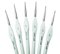 Lot de 6 pinceaux Art Premium pour détails miniatures, fabriqués à la main aux États-Unis pour des performances fiables, design triangulaire pour une meilleure prise en main et une précision ultime