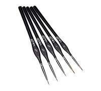 Lot de 6 pinceaux d'artiste Pour peinture acrylique à l'huile gouache et aquarelle Long manche en bois 5PCS