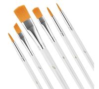 Lot de 6 pinceaux de peinture de gâteaux, pinceaux de décoration de gâteaux doux de qualité alimentaire, pinceaux multifonctions en nylon pour pâtisserie, biscuits et décoration de gâteaux