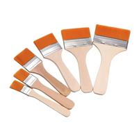 Lot de 6 pinceaux de peinture de tailles assorties pour meubles, clôtures et garnitures murales, pinceaux de peinture en nylon, pinceaux de nettoyage pour la maison pour peindre les murs et les