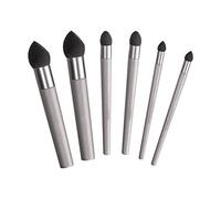 Lot de 6 pinceaux éponges à frotter pour croquis, stylo éponge réutilisable pour la transition de teinture halo, frottement local, essuyage délicat, outil d'ombrage