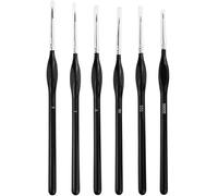 Lot de 6 pinceaux fins pour les détails, pinceaux miniatures, pinceaux de peinture, pinceaux de détails, pour nail art, acrylique, aquarelle, peinture à l'huile, modélisme et peinture au trait