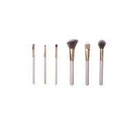 COSMETIC CLUB – Set de 6 pinceaux de maquillage SC0766 – Teint & Yeux – Rangement rotatif – Noir