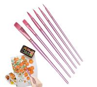 Lot de 6 pinceaux pour peinture - Outils d'art pour gouache, encre, cahier et