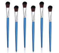 Lot de 6 pinceaux ronds de 25 mm pour peinture acrylique - Pinceaux ronds pour peinture acrylique - Pinceaux fins en nylon - Pinceau de mélange ovale - Avec manche court en bois - Pour aquarelle