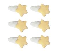 Lot de 6 pinces à cheveux colorées en forme d'étoile en peluche pour filles et femmes