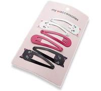 Lot de 6 pinces à cheveux colorées imprimées de dessins animés tendance pour filles avec imprimé chat personnalisé, pinces à cheveux, bijoux de coiffure, épingles à cheveux