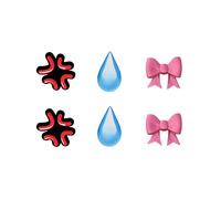 Lot de 6 pinces à cheveux crocodiles amusantes Emoji pour femmes et filles Motif en colère Nœud mignon Goutte d'eau Épingles à cheveux tendance sans plis Accessoires pour cheveux pour Halloween, Noël,