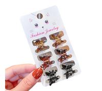 Lot de 6 pinces à cheveux élégantes en acrylique motif léopards pour femmes et filles