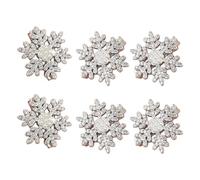 Lot de 6 pinces à cheveux élégantes en forme de flocon de neige avec perles - Confortables - Décoration de Noël - Cadeau de vacances - Pour un usage quotidien