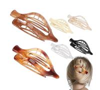 Lot de 6 pinces à cheveux en alligator - Style vintage français - Sûres et antidérapantes - Pour cheveux épais et fins - Design rétro - Pour un usage quotidien