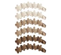 Lot de 6 pinces à cheveux en forme de fleur - Pinces à cheveux solides antidérapantes - Pinces banane givrée - Pinces à double rangée - Petites pinces à fleurs verticales colorées - Accessoires de