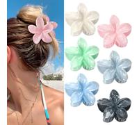 Lot de 6 pinces à cheveux en forme de fleur pour femme - Grandes griffes antidérapantes pour cheveux épais et fins, jolies barrettes à cheveux élégantes et durables, accessoires de cheveux tendance