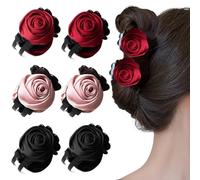 Lot de 6 pinces à cheveux en forme de fleur pour queue de cheval haute, requin