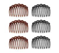 Lot de 6 pinces à cheveux en résine polyvalentes, peignes à raie latérale, accessoires légers, plusieurs couleurs, peignes décoratifs