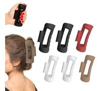 Lot de 6 pinces à cheveux en silicone - Pour cheveux épais ou fins - Support confortable pour le travail, la gym et les longues couches - En silicone - Style Invisibobble