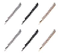 Lot De 6 Pinces À Cheveux En Strass Scintillants, Pinces À Cheveux En Métal, Pinces À Cheveux Décoratives, Pinces À Cheveux Élégantes Pour Femmes, Accessoires Pour Cheveux Pour Femmes