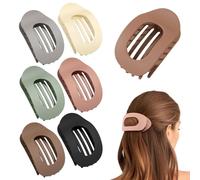 Lot de 6 pinces à cheveux plates en forme de bec de canard et pinces à cheveux plates, antidérapantes, grandes pinces à cheveux pour femme, françaises mates, élégantes pour le quotidien, le sport et