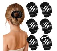 Lot de 6 pinces à cheveux plates, pinces à cheveux pour femmes, pinces à cheveux en forme de canard mat, pour cheveux épais, fins, bouclés, longs