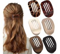 Lot de 6 pinces à cheveux plates pour femme, pinces à cheveux antidérapantes pour cheveux épais, design incurvé, grande pince à cheveux mate pour femmes et filles