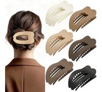 Lot de 6 pinces à cheveux plates pour femmes et filles, pinces à cheveux plates mates pour cheveux épais et fins, forte tenue et antidérapante, grandes pinces à cheveux françaises pour un style