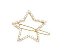 Lot de 6 pinces à cheveux pour femme - Étoile à cinq branches - Étoile à cinq branches - Épingle à cheveux pentagramme - Antidérapantes - Pour un port quotidien