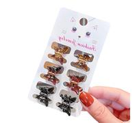 Lot de 6 pinces à cheveux vintage léopards en acrylique pour femmes et filles Accessoires de mode