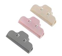 Lot de 6 pinces à linge polyvalentes pour le stockage des aliments, convient pour le bureau et la maison, les collations et les noix, 6 roses