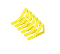 Lot de 6 pinces à nappe de pique-nique, antidérapantes et flexibles en acier inoxydable pour fêtes, pique-niques, chapiteaux, mariages, restaurants, tables de pique-nique Jaune