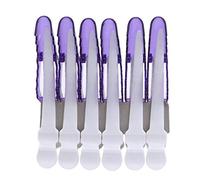 Lot de 6 pinces crocodiles pour salon de coiffure, barbier - Pince à cheveux - Accessoire de beauté - Élégant et élégant