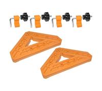 Lot de 6 pinces d'angle pour le travail du bois à 45 degrés, outils de joint à onglet réutilisables, clips d'alignement de panneaux de précision, kit de fabrication de meubles, catégorie de matériel