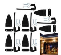 Lot de 6 pinces de bannière de porte de garage de Noël, kit d'installation pour un montage sûr, clips de bannière robustes pour une installation rapide, accessoires d'installation pour décorations de