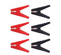 Lot de 6 pinces de charge de batterie avec câble de démarrage de couleur vive pour une identification facile dans les environnements automobiles et laboratoires