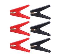 Lot de 6 pinces de charge de batterie en laiton 300 A avec mises à niveau puissantes pour l'entretien des véhicules et les projets d'entretien de véhicules et de projets - Pince crocodile haute