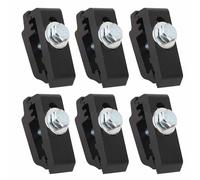 Lot de 6 pinces de montage voiture, haute résistance aluminium, pour lits camion, toit tente, rack vélo, rack moto, camping, noir