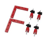 Lot de 6 pinces de positionnement à angle droit pour travail du bois - 90 degrés - Équerre auxiliaire en forme de L - Règle carrée - Outil de travail du bois (120 mm)
