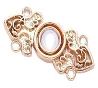 Lot de 6 pinces de serrage for pantalons, boutons métalliques réutilisables, fermetures à pression en perles, épingles à pantalons, boutons rétractables, boucles à coudre(Gold Heart)