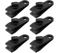 Lot de 6 pinces pour bâche, pinces pour tente à bouche crocodile, ensemble de pinces pour auvent en plastique