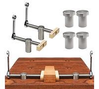 Lot de 6 pinces pour établi de table avec arrêts de banque, étau de travail du bois, pince à fixation rapide, pince à fixation rapide, pince de banc pour trou de 20 mm